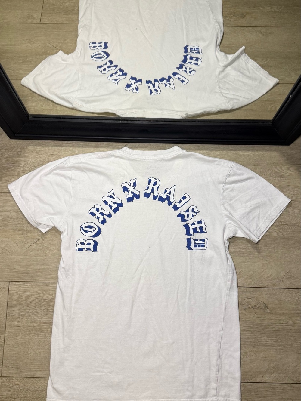 Born X Raised Arch SpellOut Logo Shirt